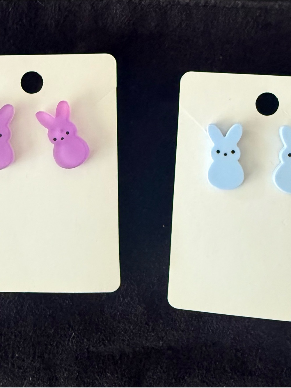 Source Unknown Kids Bunny Stud Earrings - Purple & Light Blue